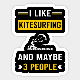 3 People Kitesurfing Kitesurf Kitesurfer Sticker